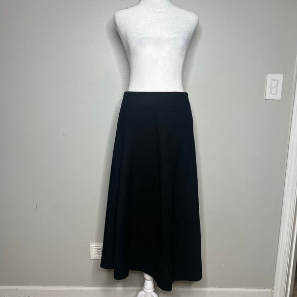 Vince Black Paneled Asymmetric Midi Wool Skirt Sz 2 Minimalist Witchy Whimsigoth - Picture 8 of 13